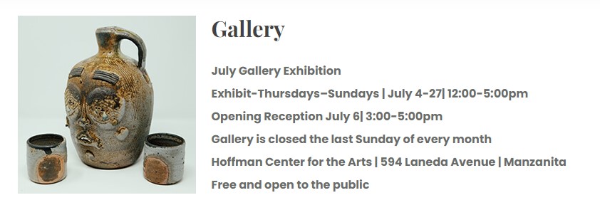 July Gallery Exhibition at the Hoffman Center for the Arts